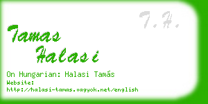 tamas halasi business card