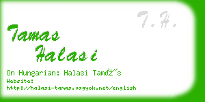 tamas halasi business card